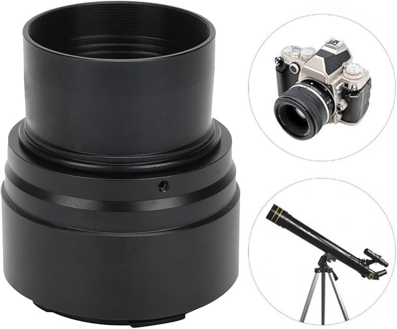 Universal 2 Inch Telescope Camera Adapter Kit Durable Aluminum Alloy Mount Converter Black - Image 3